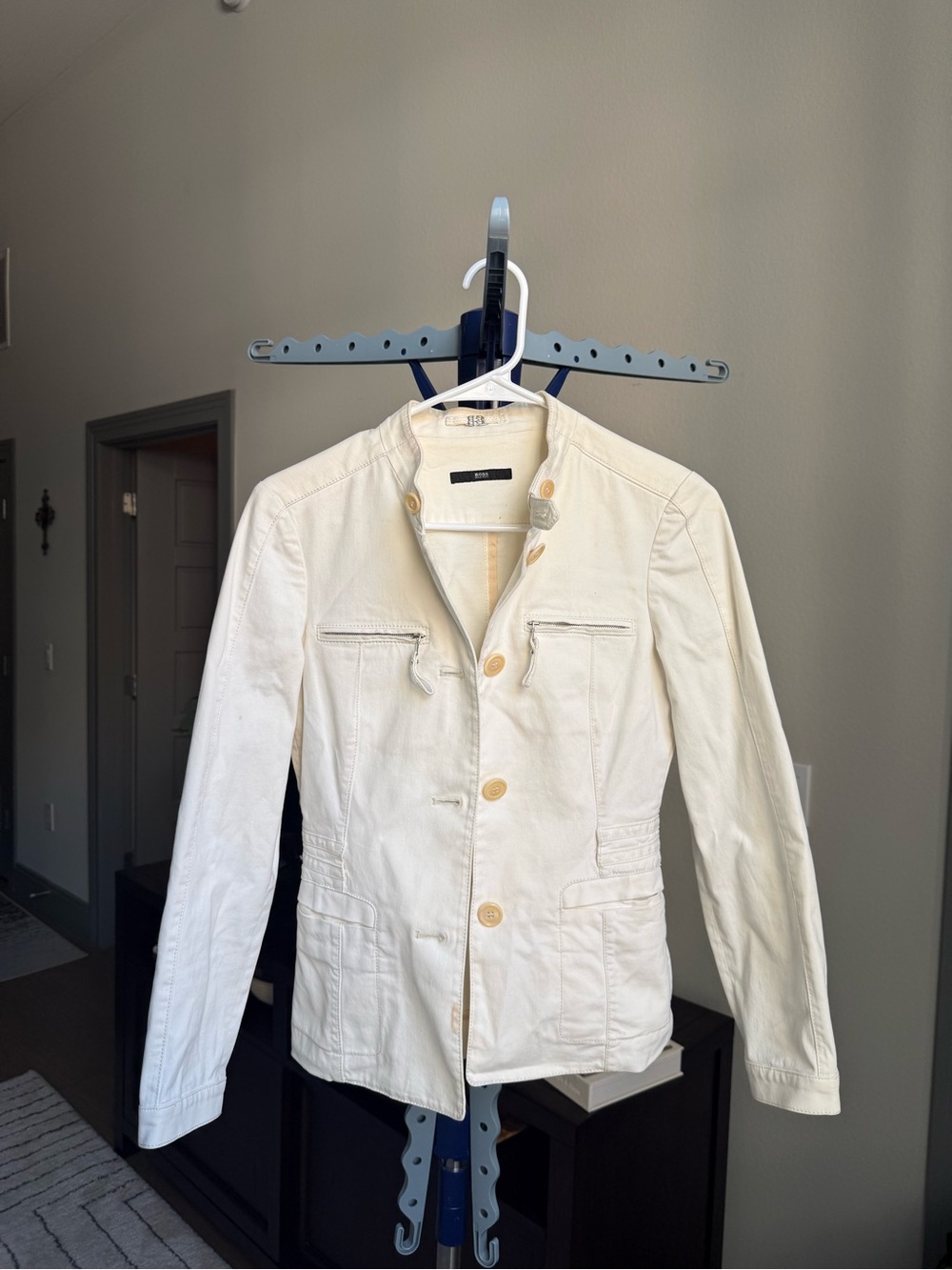 Y2K BOSS Hugo Boss “Selma” women’s cream/ivory utility jacket